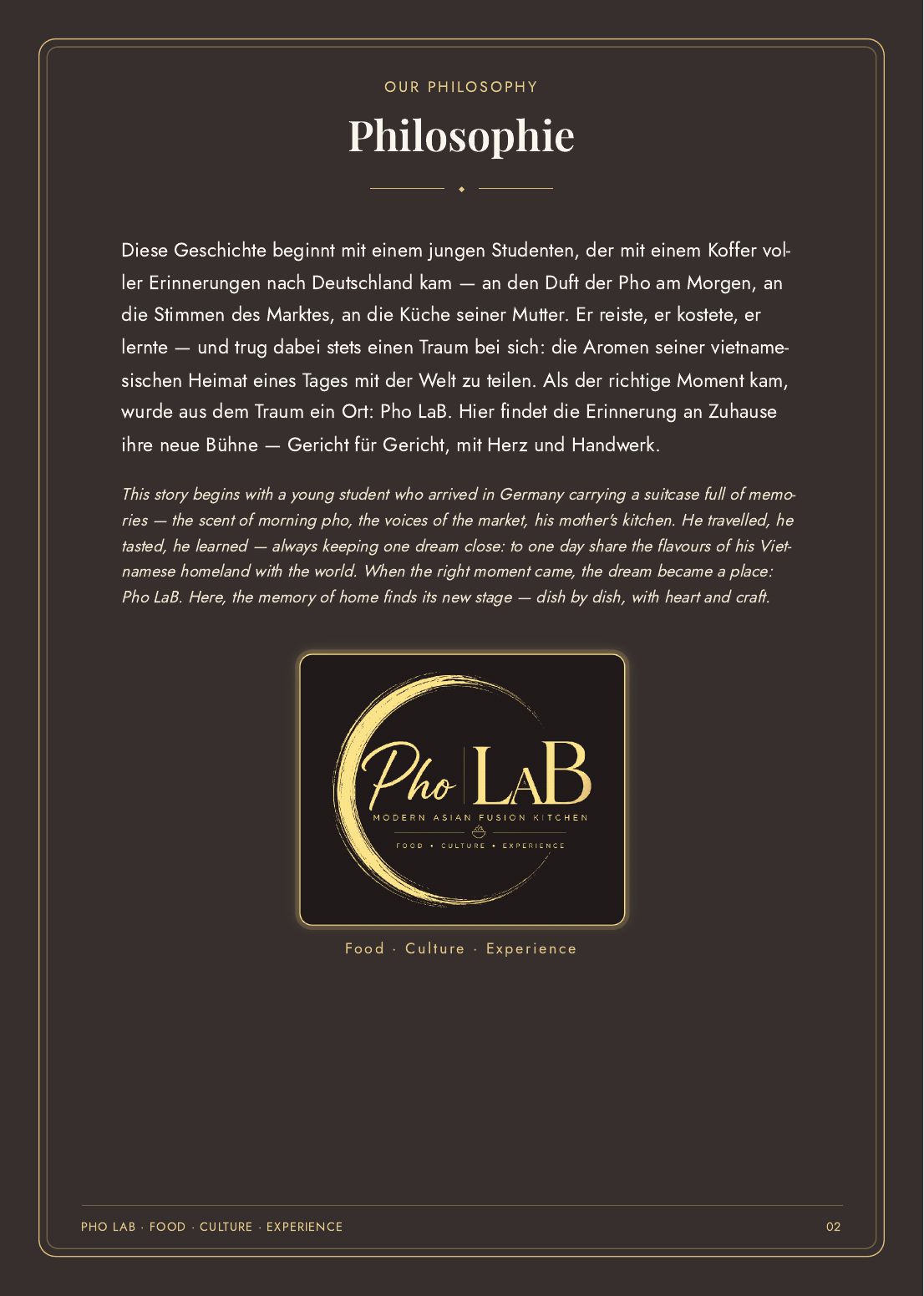 Pho LaB Speisekarte — Seite 2