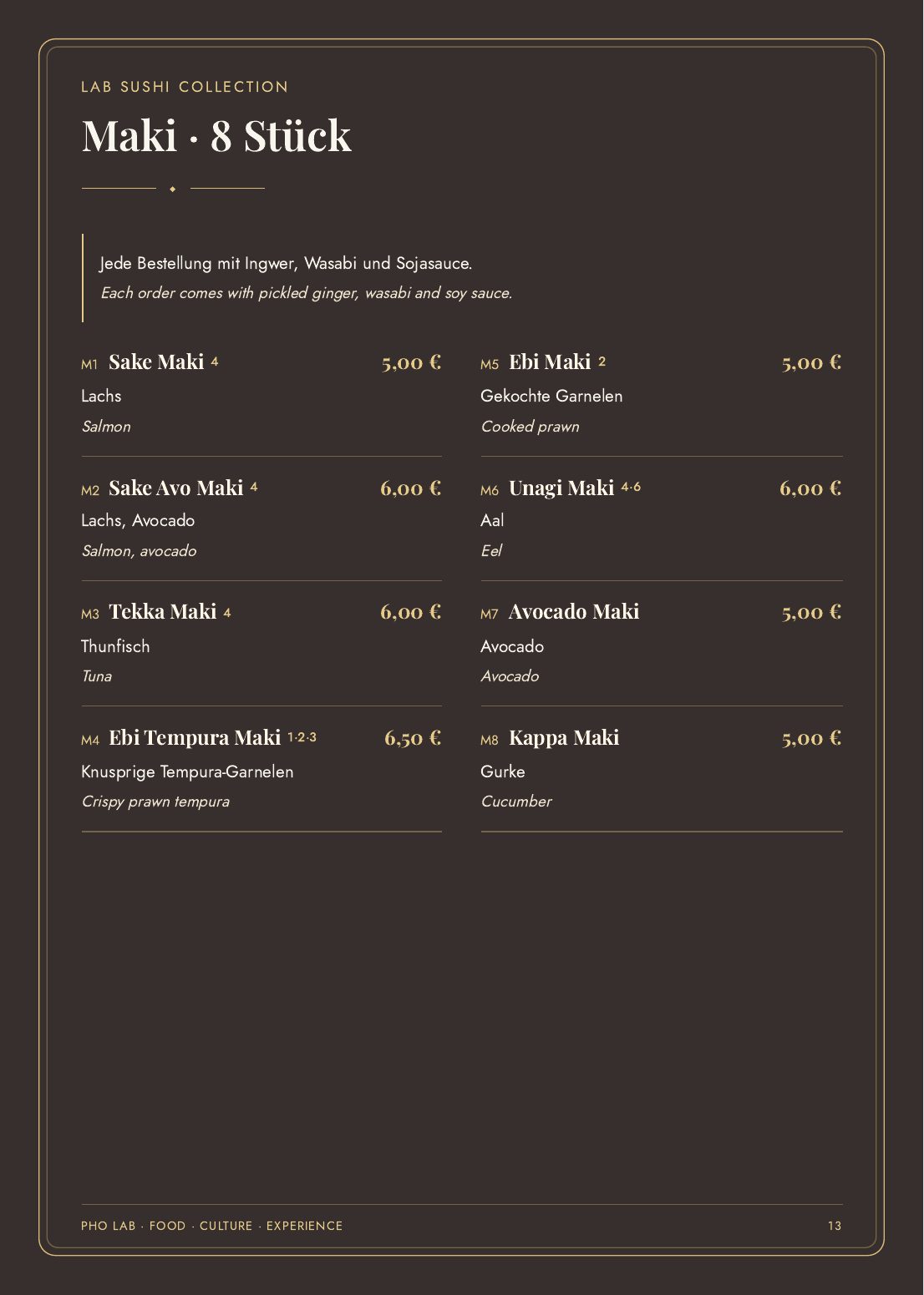 Pho LaB Speisekarte — Seite 13
