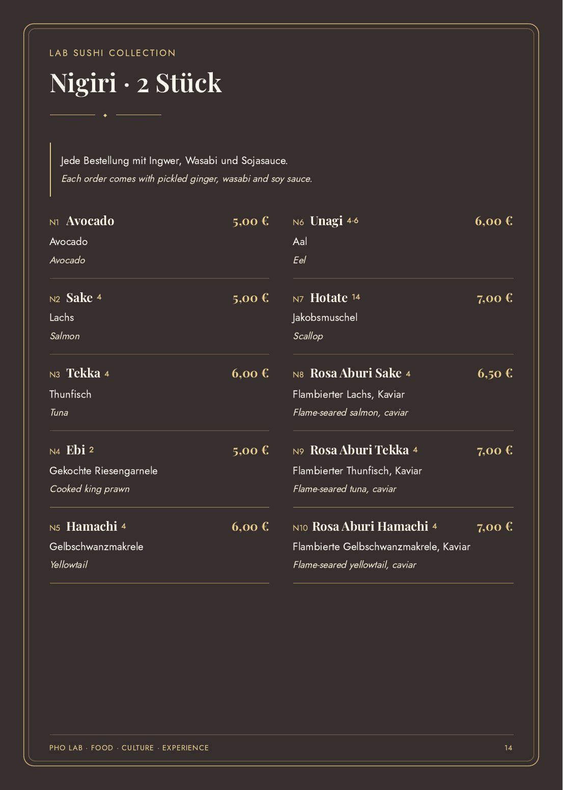 Pho LaB Speisekarte — Seite 14