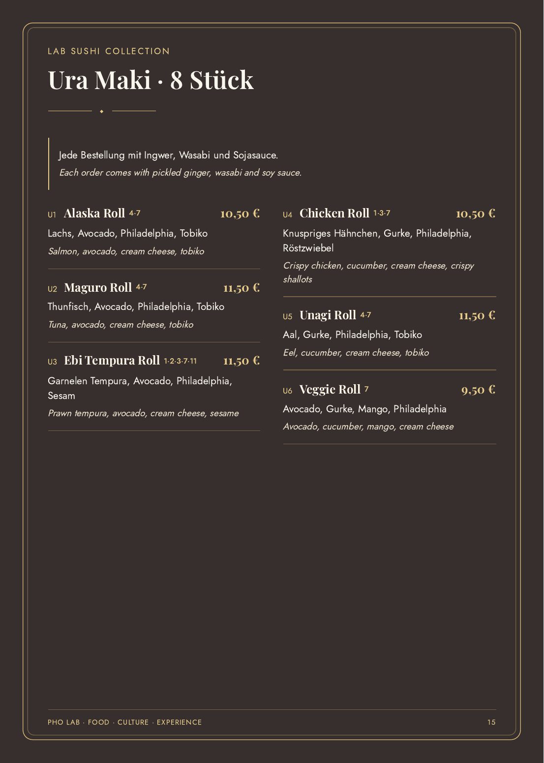 Pho LaB Speisekarte — Seite 15
