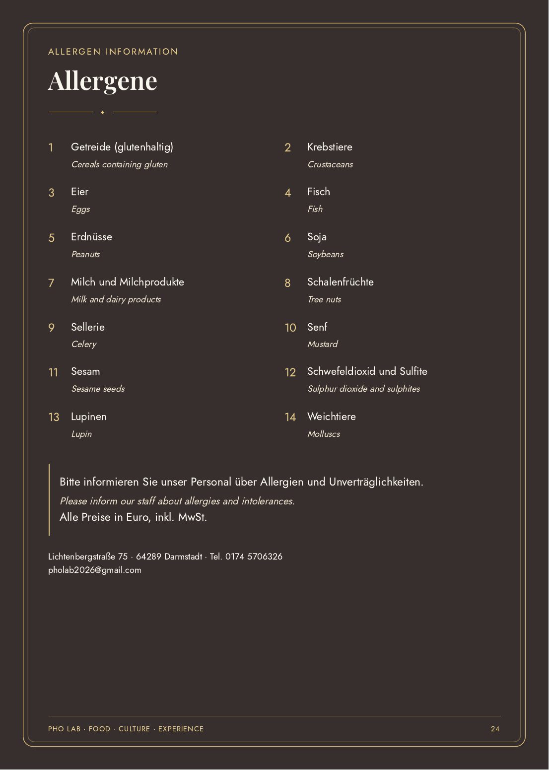 Pho LaB Speisekarte — Seite 24